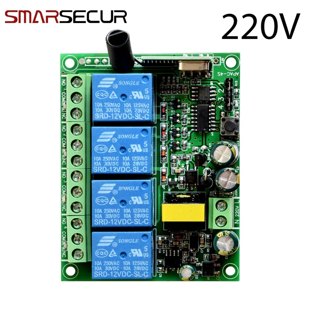 433 M Hz Remote Control Smart 4CH Nirkabel Relay Output untuk G90B G90B Plus S2G S2W S1 G90E