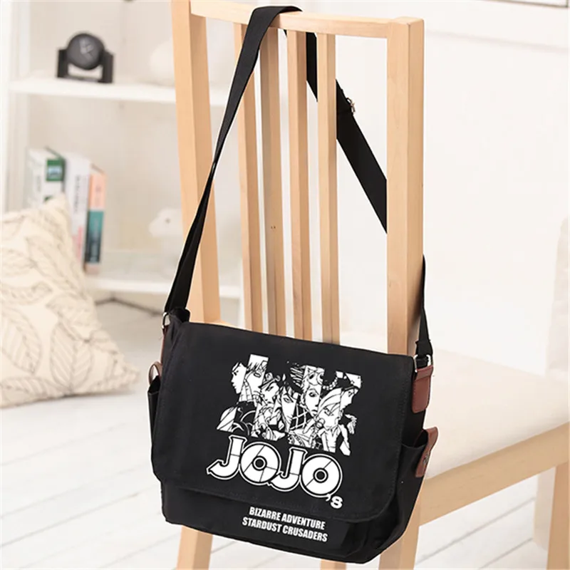 JoJo\'s Bizarre Adventure Print Anime School Bags Cosplay Crossbody Bags for Women Canvas Oxford Shoulder Bags Girls Small Bags