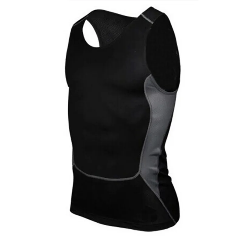 S-XXL Mens Running Vest Gym Mouwloos Shirt Fitness Sport Strakke Compressie T-shirts Gym Hoge Kwaliteit Sport Vest