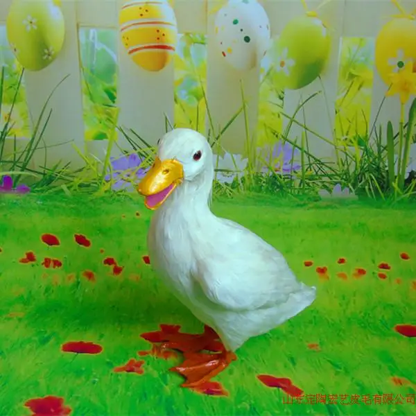 

white simulation duck toy polyethylene & furs cute duck model gift about 14x19x28cm 243