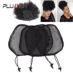 5-15Pcs Elastic Hair Net Making Ponytail Hairnet Adjustable Strap On The Back Weaving Cap Glueless Wig Cap Good Quality