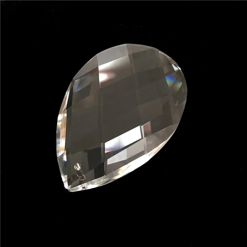 150pcs  89mm Glass Almond Shape Crystal Chandelier Parts Prism Pendants Free Shipping