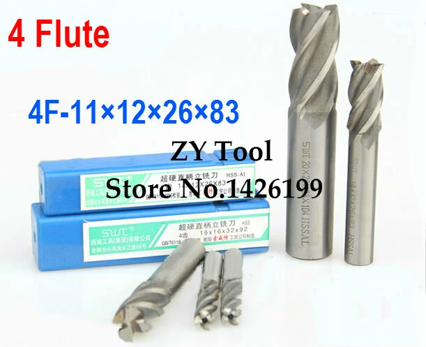 Frete grátis 2 peças 11mm 4 flautas hss & fresa de alumínio estendida ferramentas de maquinário de moagem ferramentas de corte.