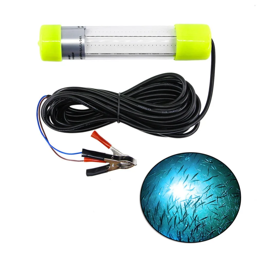 

20W 30W 6M Cable COB AC/DC 12-24V Green White Deep Underwater LED Fishing Light Night Fishing Lures for Fishmen Attracting fish