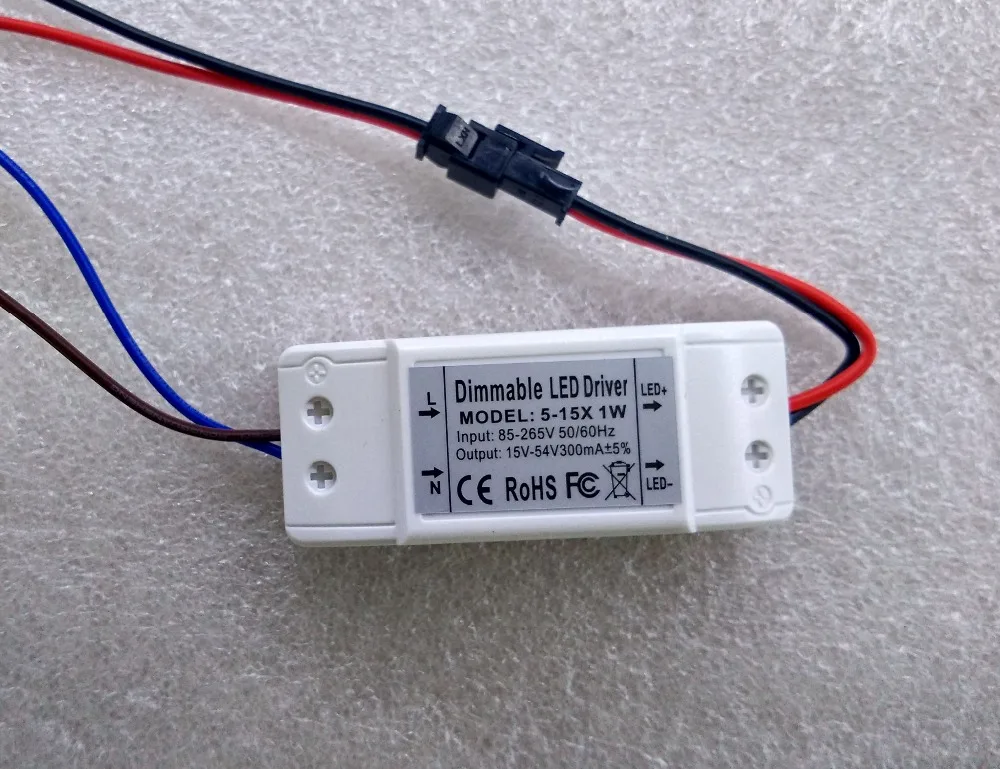 Dimmable LED Driver LED power supply 5-15w 300ma 15-54v output led bulb light downlight lamp spotlight driver