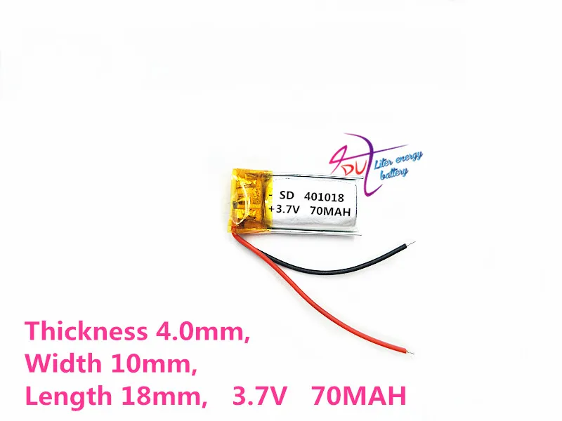 أفضل بطارية العلامة التجارية 1 قطعة 3.7V ليثيوم اللوحي بوليمر بطارية 381018 361020 361018 401018 70mAh بلوتوث بطارية