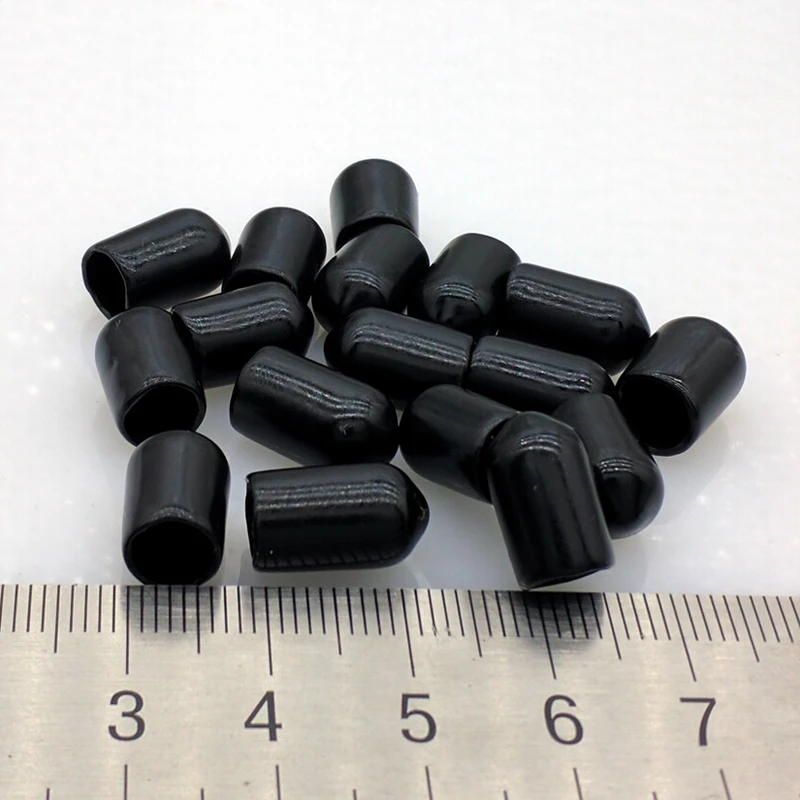 6mm Black Protective Cover Rubber Covers Dust Cap For Sma Connector Metal Tubes 100pcs/lot