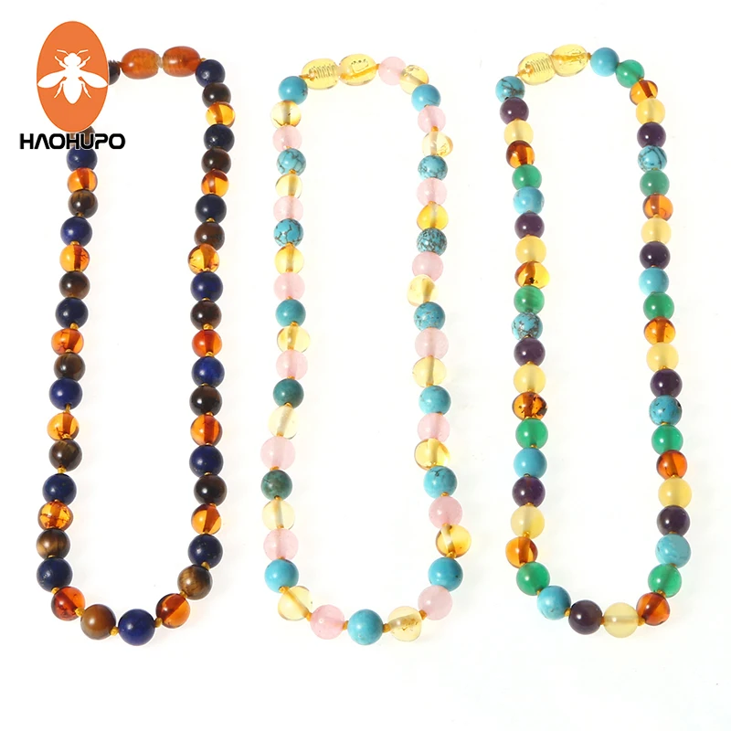 

Natural Amber Necklace 16 Color Polished Baltic Amber Handmade Stone Necklace for Women Mom Gift Valentine Birthday Certified