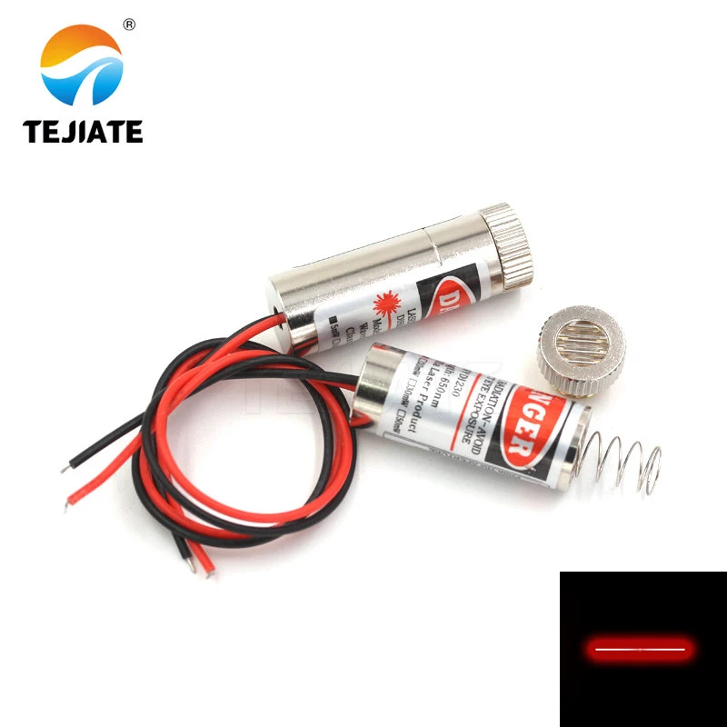 12mm laser diode laser head 5mW 650nm red dot/line /cross laser tube infrared laser sensor module adjustable focal length 3-5V