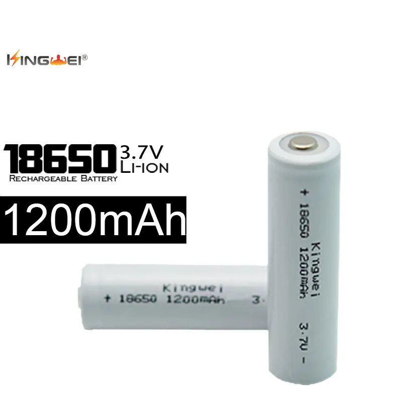 Kingwei-batería recargable de iones de litio para linterna, 1200MAH, 18650 V, para juguete, E-Book, Camara, 3 piezas