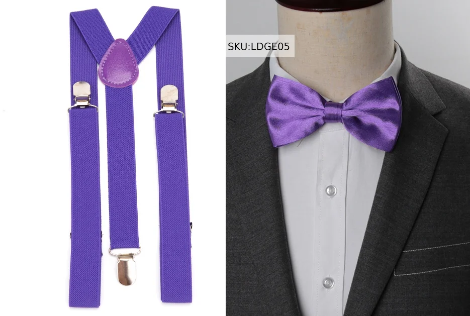 Hosenträger Fliege Set Männer Mode Suspensorio für Mann Junge Frauen Bowtie Hosenträger Hosen Tirantes Hochzeit Freizeit Hemd Bleibt – Detail 6