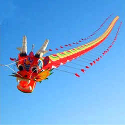 Large Chinese 7M Dragon Kite Can Fly With Handle Line Traditional Kite Octopus Gold Fish Albatross Outdoor Sports Toys