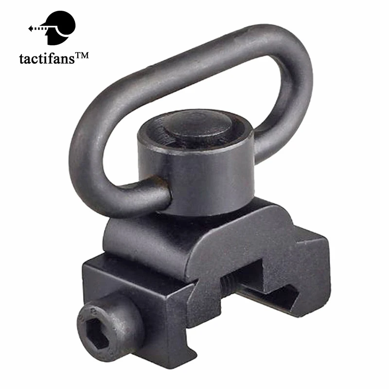 20mm Detach Picatinny Push  Button Mount Sling Sling Swivel Heavy Rail Duty Base Quick Connecting Release Ring Adapter Set