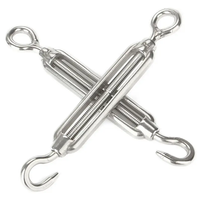 

1Pcs M16 380mm Stainless Steel Hook & Eye Turnbuckle Wire Rope Tension turnbuckle strainer fence wire tensioner hook-eye