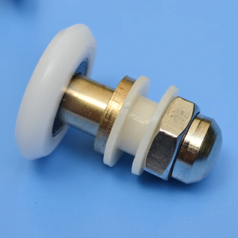 Spedizione gratuita 27mm ruota eccentrica doccia puleggia bagno porta scorrevole in vetro rullo riparazione domestica parte hardware