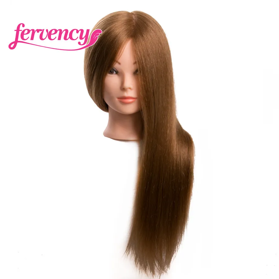 Poupées de Mannequin 80% cheveux humains pour coiffeurs, couleur blonde, style professionnel, possibilité de boucler la tête