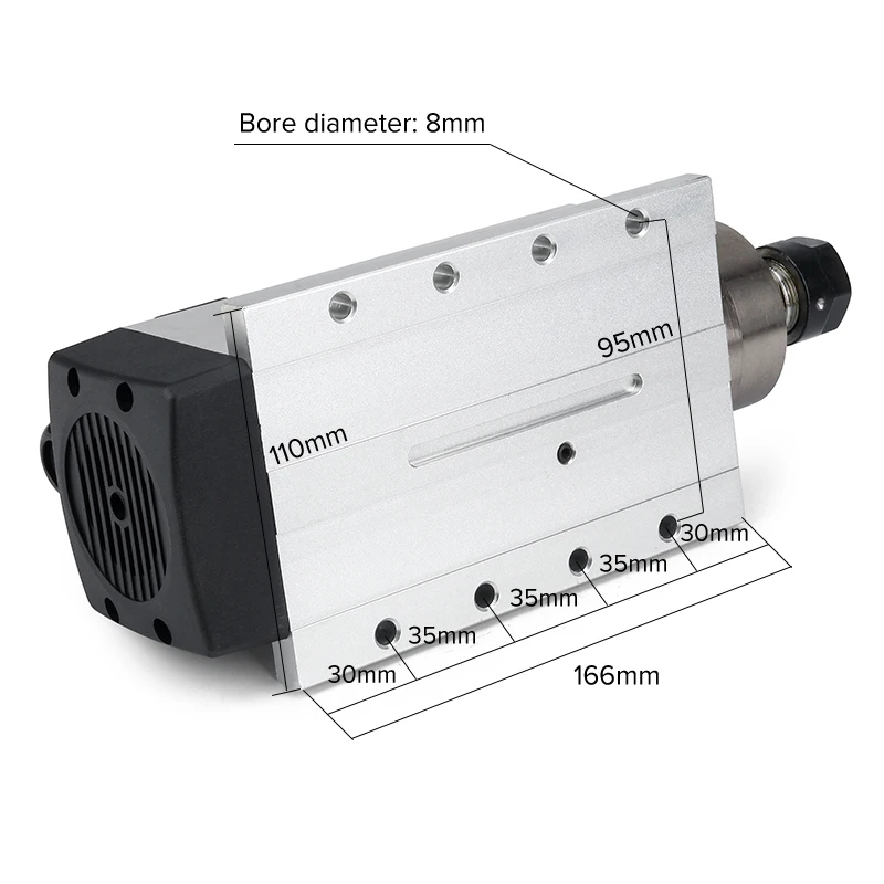 Imagem -03 - Kit de Eixo Quadrado Refrigerado a ar 22kw Eixo de 2200w Mais Inversor de 220v 22kw Mais Fresadora de Gravura de Motor