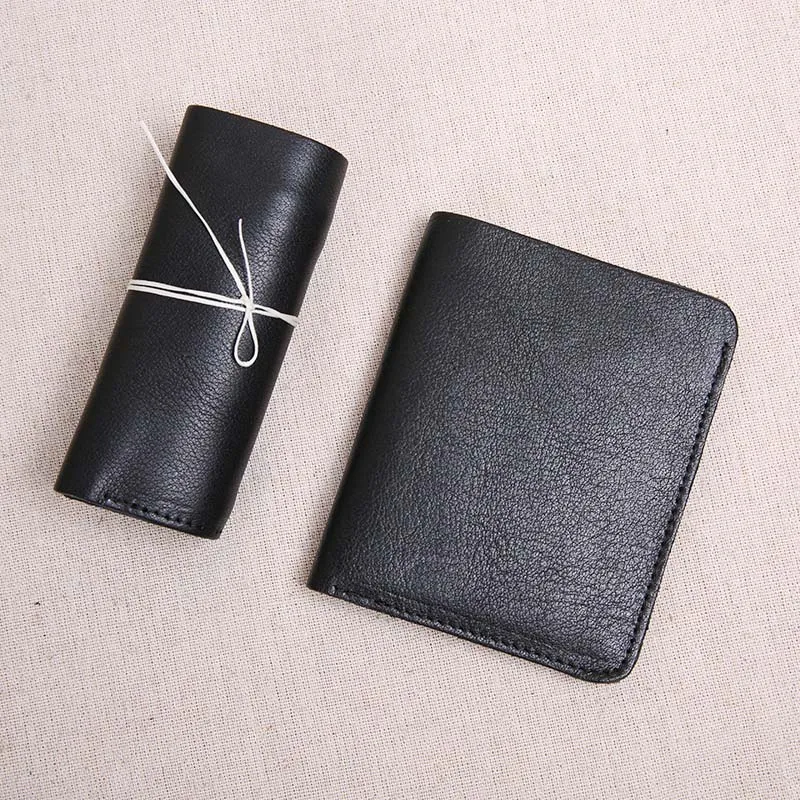 AETOO  The first layer of leather ultra-thin mini wallet men's vertical student handmade wallet soft leather