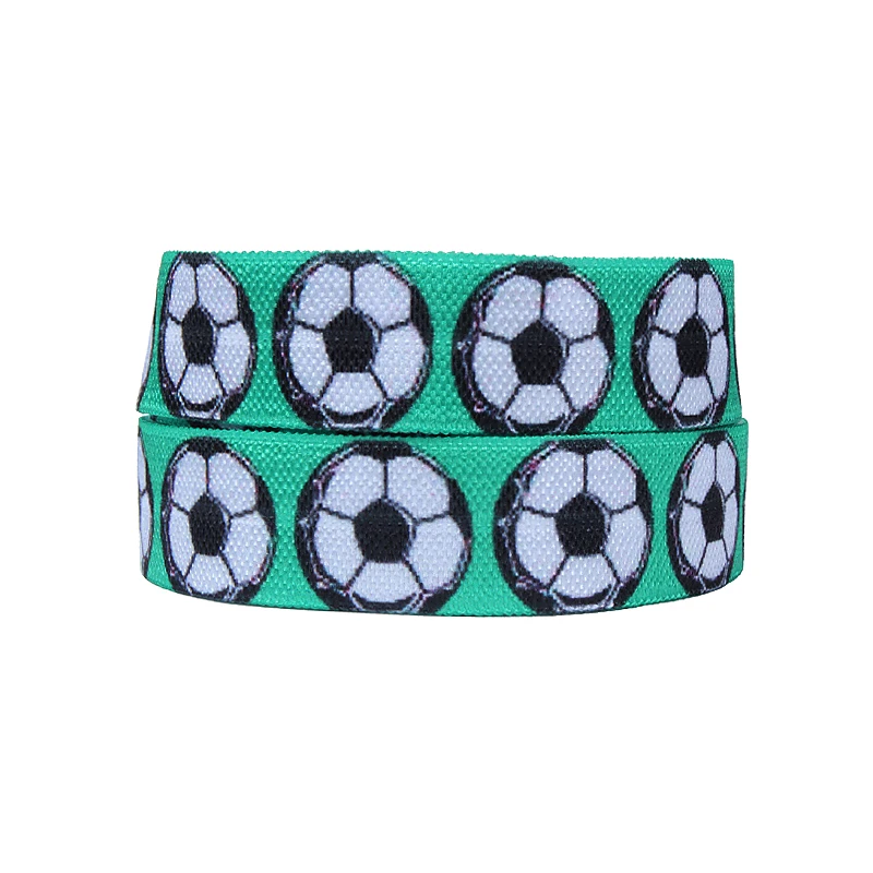 Free shipping football printed fold over elastic, 50 yards per roll