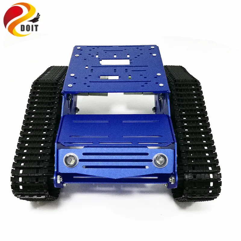 追跡ロボットシャーシ,アルミニウム合金フレーム,12V,320rpm,ハイパワー,プラスチックトラック,ロボットプロジェクトデザイン用