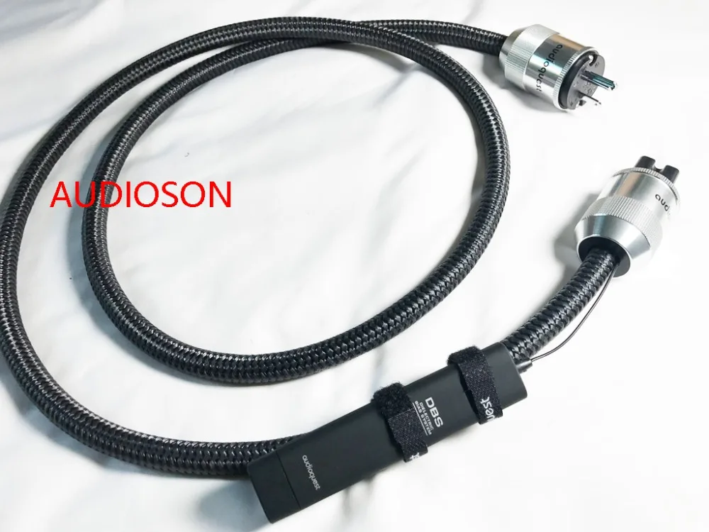 Audioson-WEL Signature الصلبة PSS كابل الطاقة ، القائم على الكربون ، HIFI ، الولايات المتحدة ، التيار المتناوب ، 72 فولت ، DBS #3