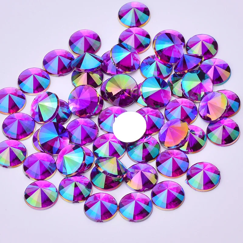 JUNAO 4 5 6 10 mm Pink AB Nail Art Rhinestone Applique Round Crystal Stone Flat Back Acrylic Gems Non Sewing Strass DIY Crafts