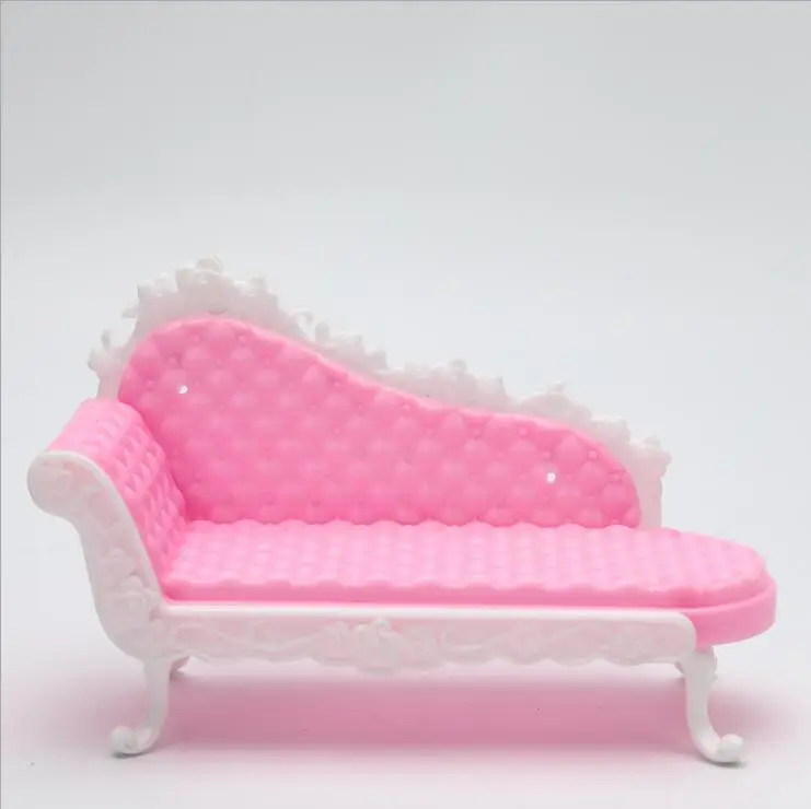 Fashion chaise lounge for barbie sofa Princess accessories furnitures Dreamhouse Sofa Chair Furniture Toys Pretend Playhouse