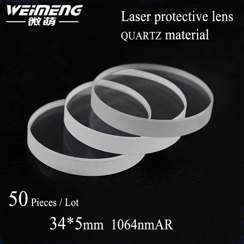 Weimeng Marca Fonte 50 Peças Bolsa 34*5 mm t 99 Importado Jgs1 Quartzo Laser Óculos de Proteção & Janela Filme para a Máquina do Laser