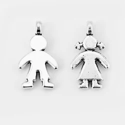 8pcs Fashion Charms Cute Boy And Girl Charms Pendant For Keychain Bracelet Necklace Jewelry Making Accessories