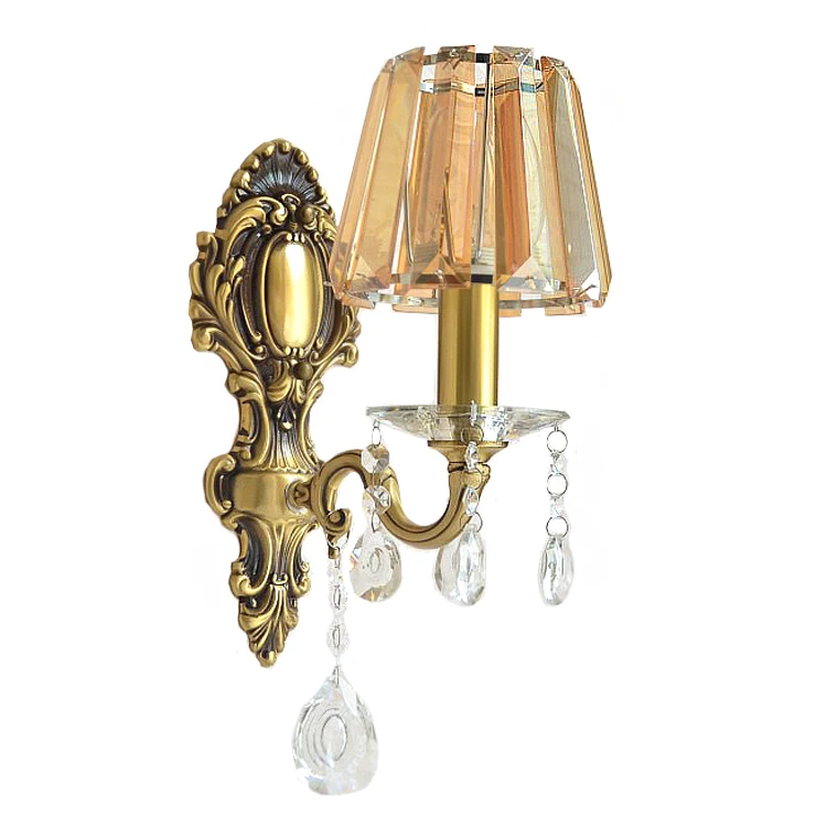 

Modern Crystal Wall Lamps European Wall Light with Crystal Shades LED Wall Sconces for Home Living Bedroom Dining Room Lighting