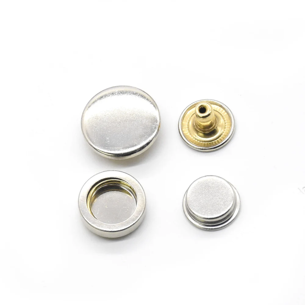 100 sets Brass snap fasteners Clothing accessories Sewing snaps tools Environmentally Invisible snap high quality Jacket buttons