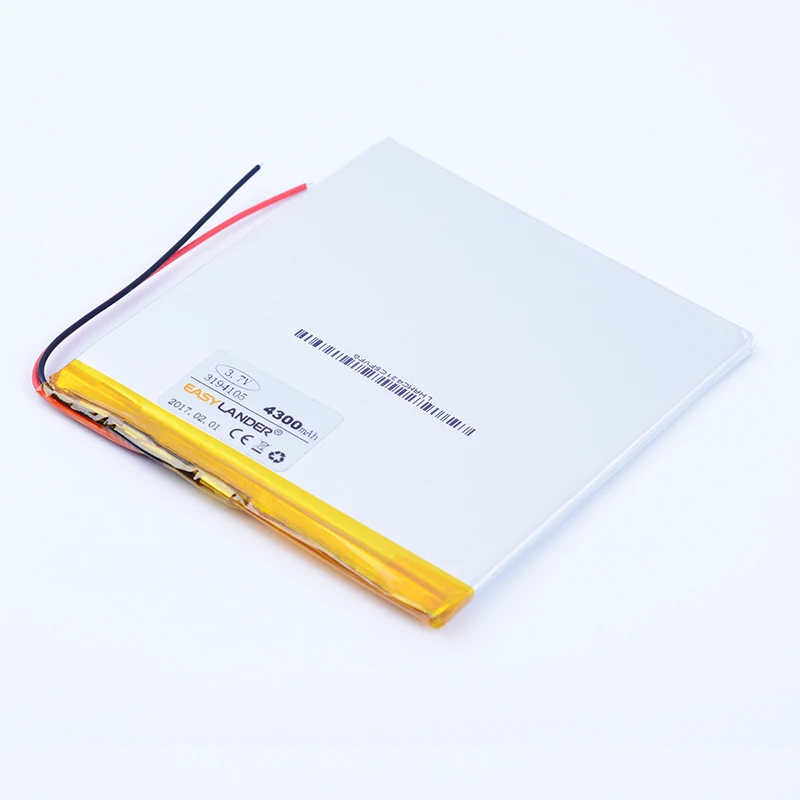 

3194105 3.7V 4300mAh Rechargeable Li-Polymer Li-ion Battery For PDA GPS Tablet PCs Digital Products DVD power bank 3493105