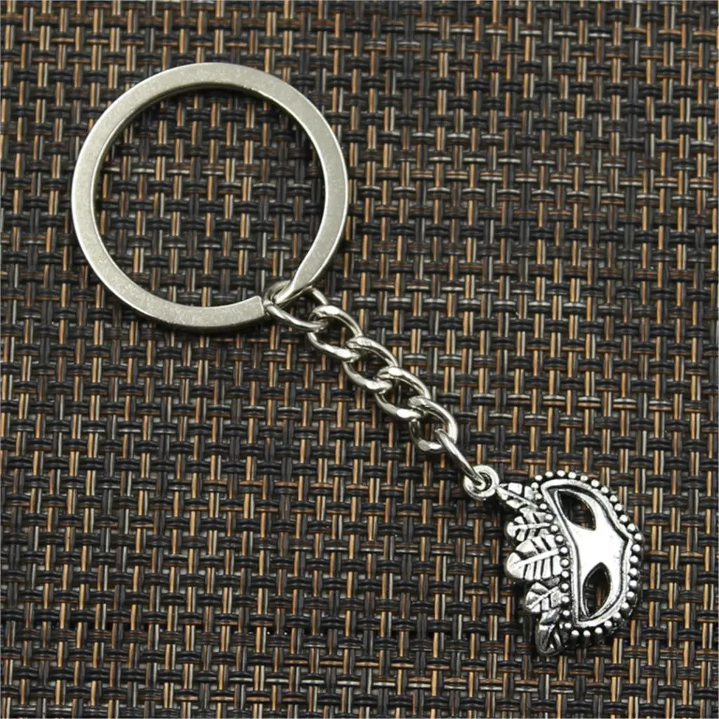 Nowe mody mężczyzna 30mm brelok DIY metalowy uchwyt do łańcuszka Vintage maska na przyjęcie Masquerade Mardi Gras 19x20mm srebrny kolorowy wisiorek prezent — zdjęcie 5
