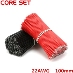 200pcs/set Tin-Plated Breadboard Jumper Cable Wire 100mm 22AWG For Arduino Red Black Color Flexible Two Ends PVC Wire Electronic