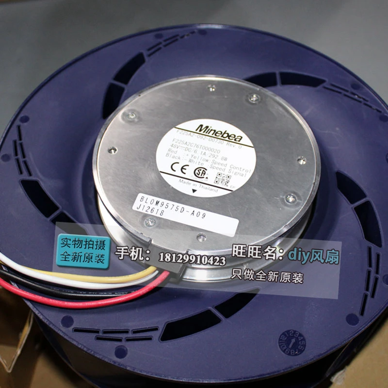 NEW NMB-MAT Minebea F225A2-092-D0730 48V 6.1A 292.8W Centrifuge cooling fan