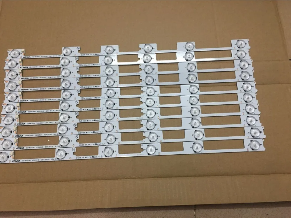 

40Pieces/lot original new LED strips bar working for KONKA KDL48JT618U KDL48JT618A 35018539 35018540 35018541 6LEDS*6V 44.2cm