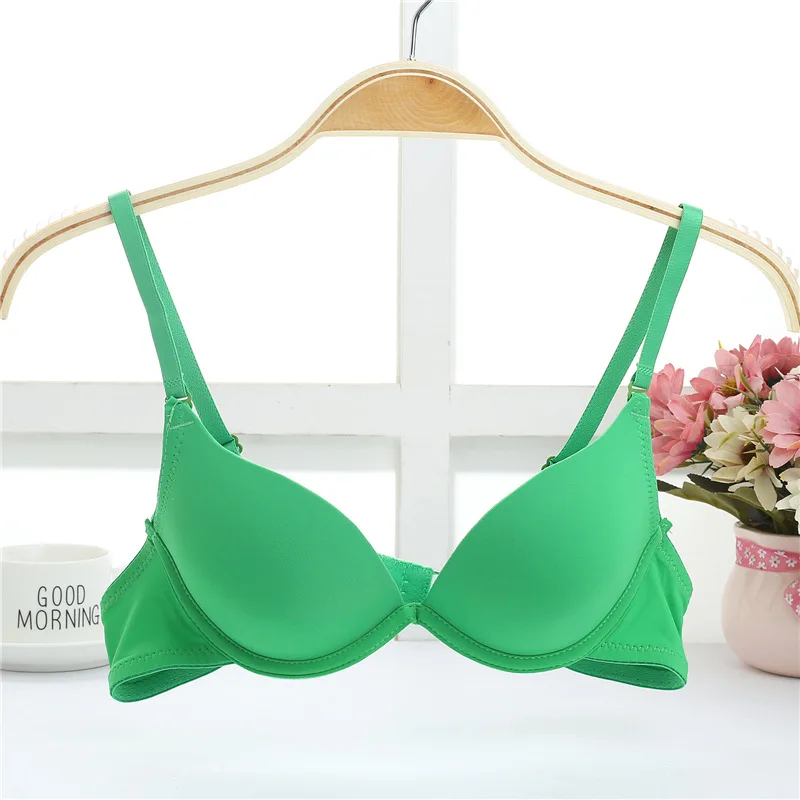 Japanese Style Deep V double size Push Up Bra small chest Underwire Sexy 3/4 Cup t shirt bra seamless student girl dress bra