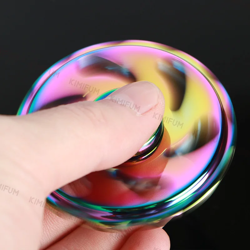 Đầy màu sắc La Bàn Thần Tài Đồ Chơi Tay Spinner Rotation Thời Gian Dài Cho Tự Kỷ và ADHD Trẻ Em/Người Lớn Vui Chống Căng Thẳng 606 thép Mang