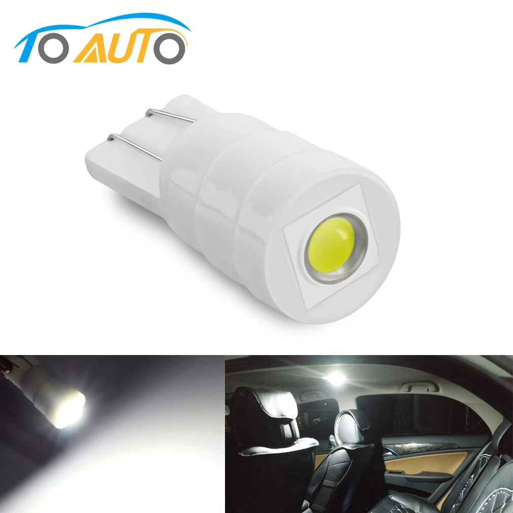 Auto T10 W5W 194 168 LED Bulb White Super Bright Car Door Lights Interior Instrument Dome Reading License Plate Lamp 12V