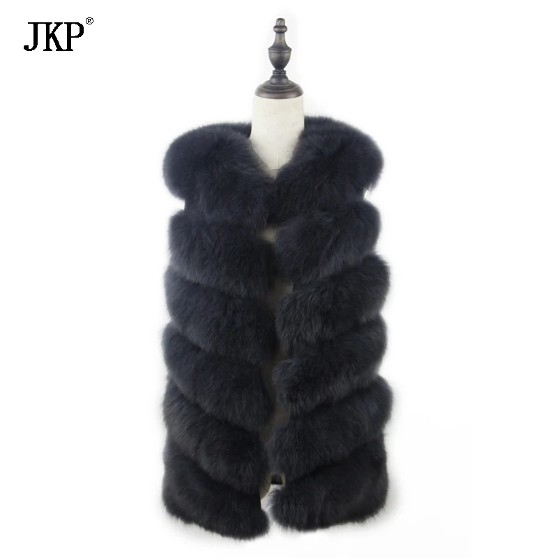 Winter 100% Real Fox Fur Vest Natural Fox Fur Vest  Women fur Coat Jackets