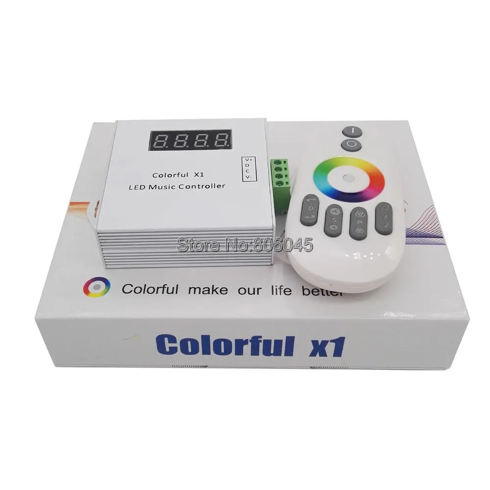 colorido x1 led musica controle remoto rgb rf controle de toque sem fio dimmer para tira led magia sonho cor cheia dc524v 01