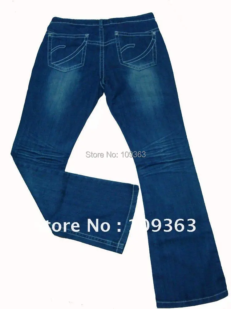 Clearance jeans women US size Fashion 100% Cotton Vintage Wash Women's Casual jeans Boot Cut Jeans denim pants JM001