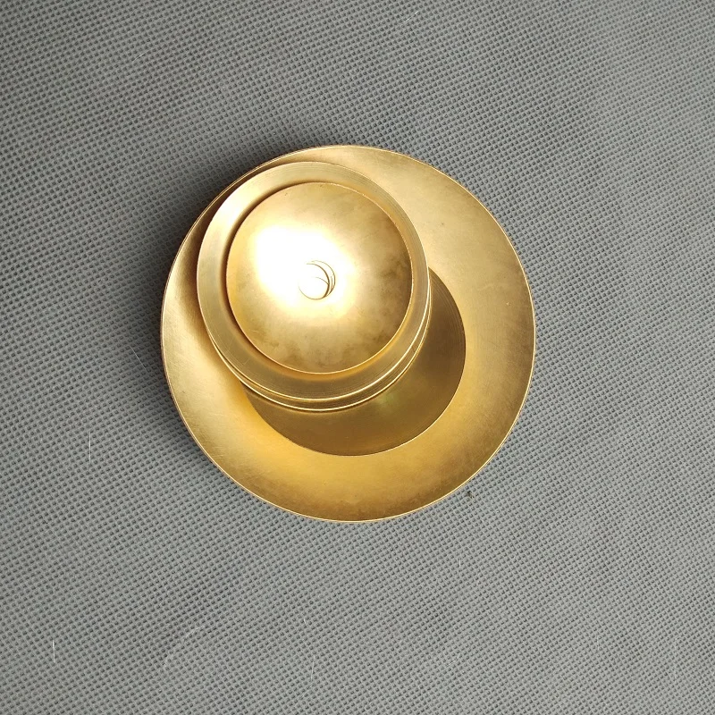 2pcs/lot 40~180mm lamp base lampshade tray Metal cap arc cover pure copper brass cap flying saucer lighting accessories