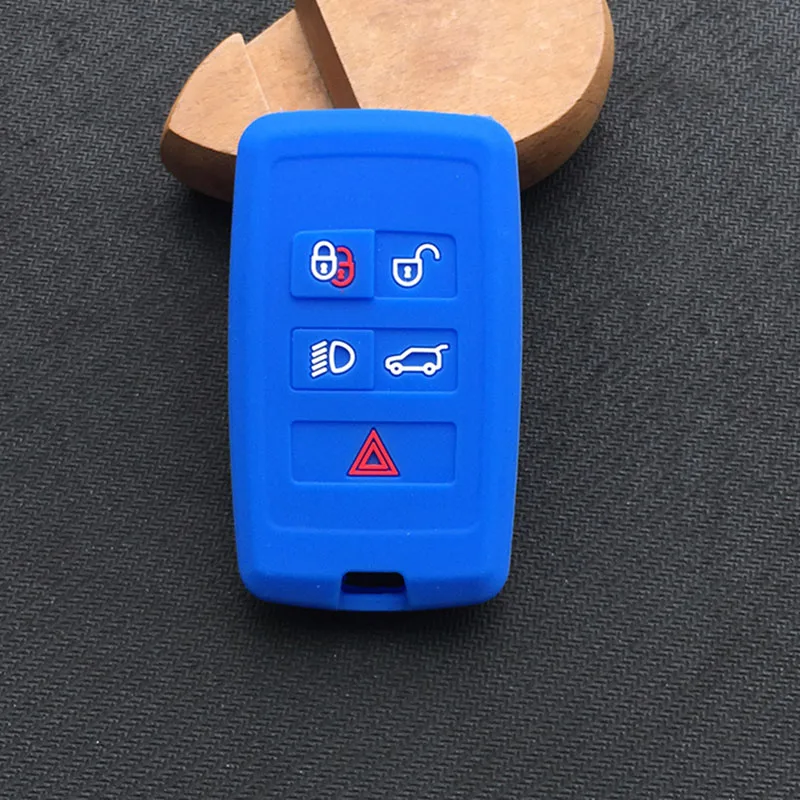 silicone car key cover case for for jaguar xel E-pace 5 button smart key