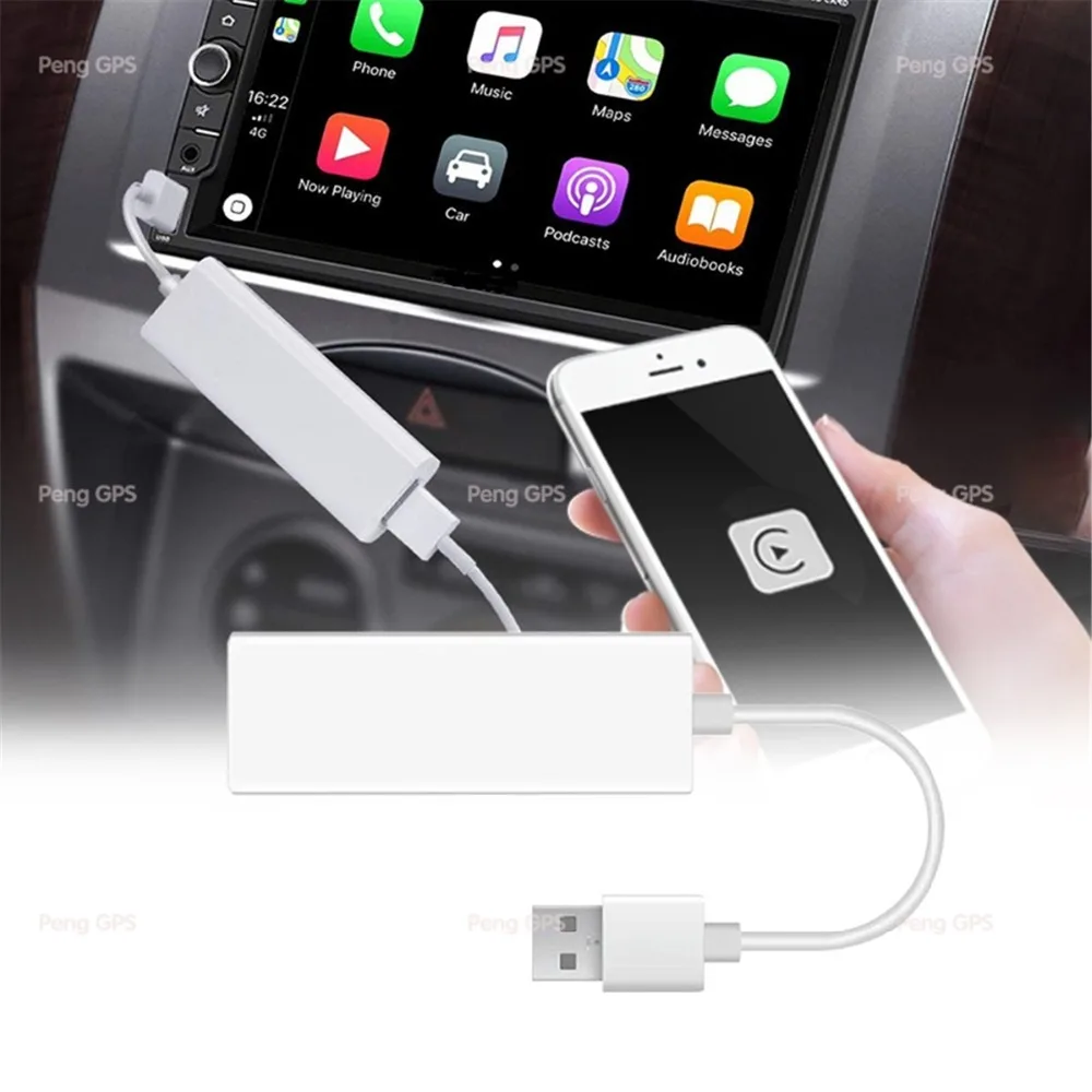 

Plug and Play USB CarPlay Dongle for iPhone IOS System Android Phone Car DVD Player Navigation Headunit with Touchscreen Control