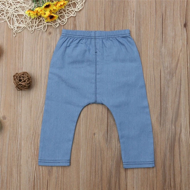 Cute Baby Pants Fashion Baby Boys Girls Denim Pants Animal Print Long Trousers Bottoms Kids Trousers Children Pant Baby Leggings