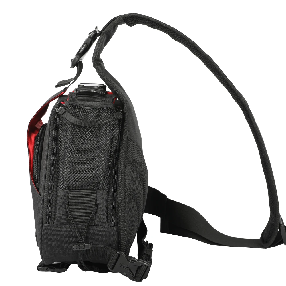 Canvas Sling Shoulder Bag Cross Body Triangle Camera Video Photo Tripod Case Waterproof w Rain Cover for Canon Nikon Sony SLR