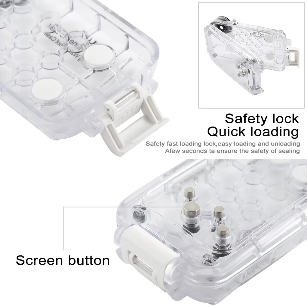 PULUZ For iPhone XS Max/XR/XS Underwater Housing 40m/130ft Diving Phone Protective Case Surfing Swimming Snorkeling Photo Video