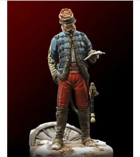 1/24 75MM French Officer 1871 year   toy Resin Model Miniature resin figure Unassembly Unpainted