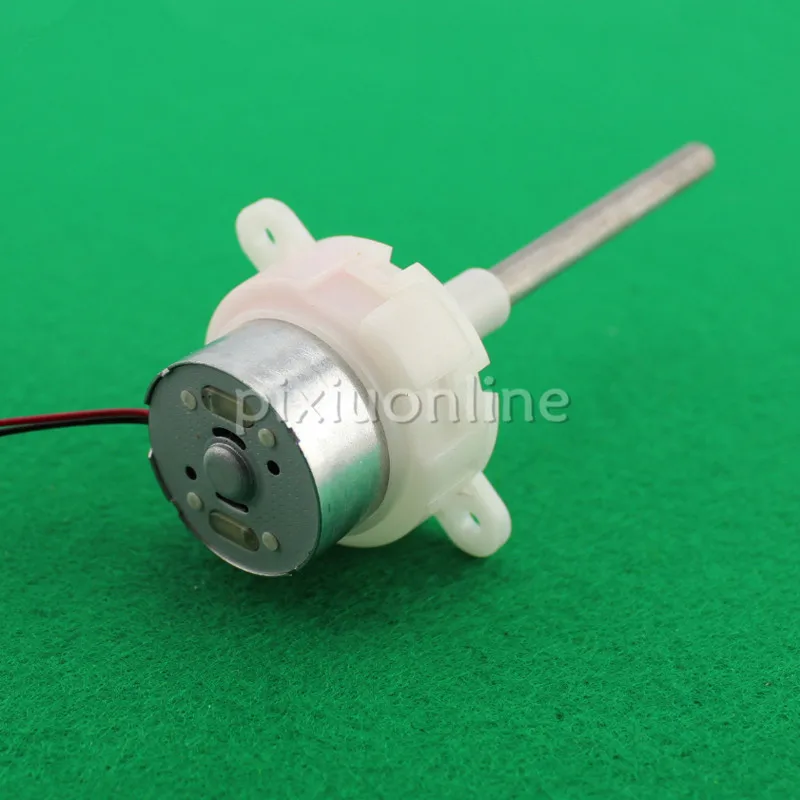 1pc J210 Round White 300 Gear DC Motor Long Blind Hole Shaft fit Solar energy Low Speed and Mute DIY Motor